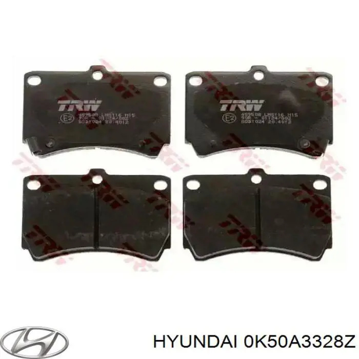 0K50A3328Z Hyundai/Kia pastillas de freno delanteras