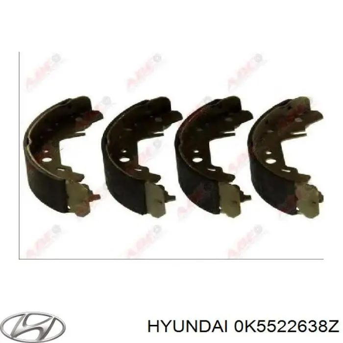 0K5522638Z Hyundai/Kia zapatas de frenos de tambor traseras