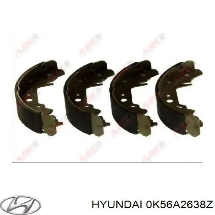 0K56A2638Z Hyundai/Kia zapatas de frenos de tambor traseras