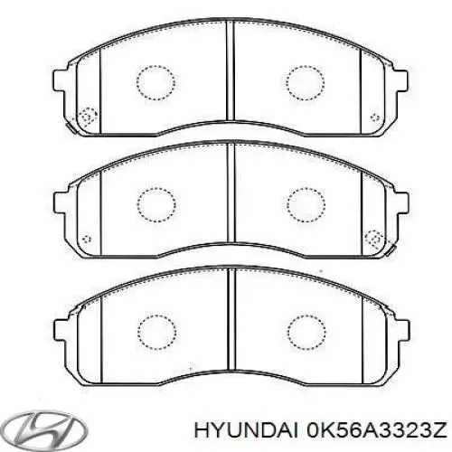 0K56A3323Z Hyundai/Kia pastillas de freno delanteras