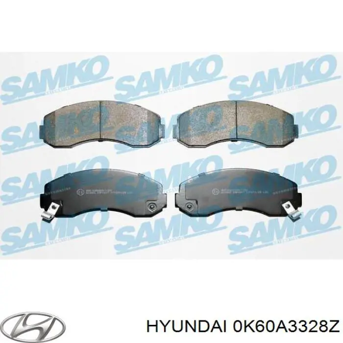 0K60A3328Z Hyundai/Kia pastillas de freno delanteras