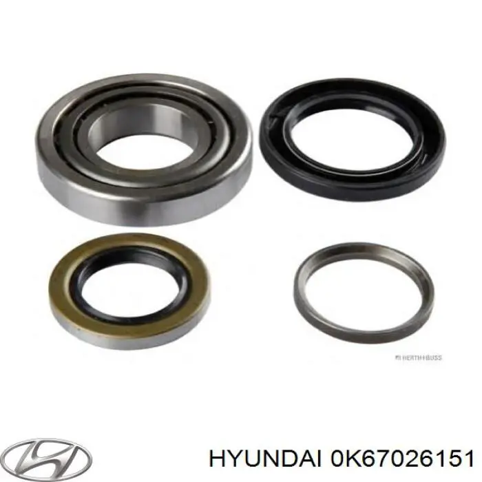 0K67026151 Hyundai/Kia cojinete de rueda trasero