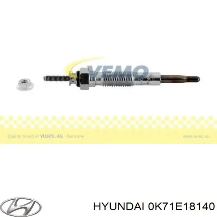 0K71E18140 Hyundai/Kia bujía de incandescencia