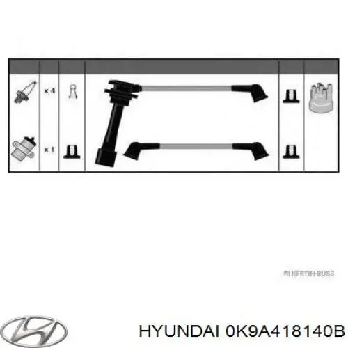 0K9A418140B Hyundai/Kia juego de cables de encendido