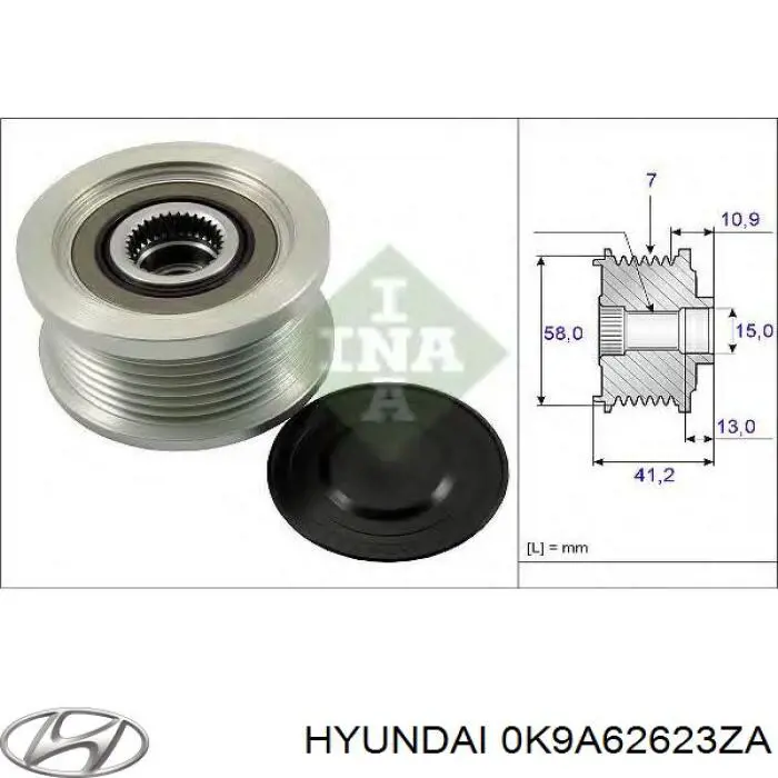 0K9A62623ZA Hyundai/Kia zapatas de frenos de tambor traseras