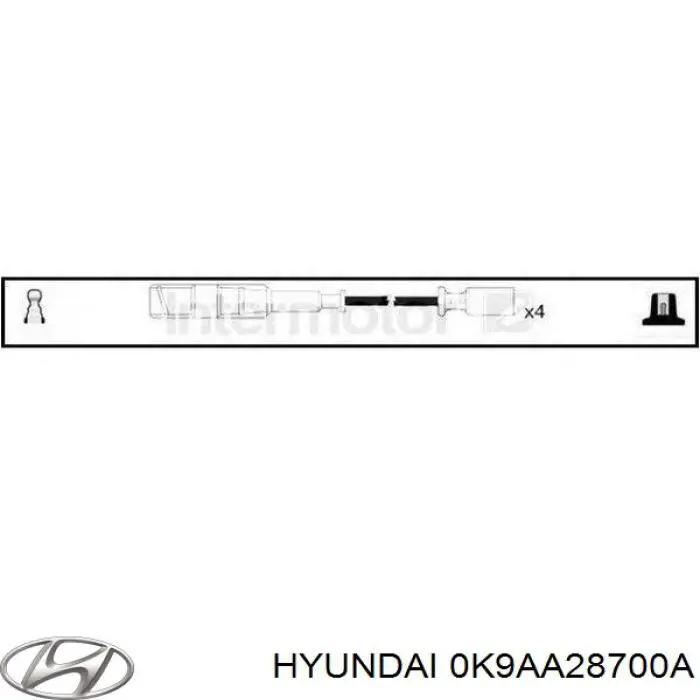 0K9AA28700A Hyundai/Kia amortiguador trasero derecho