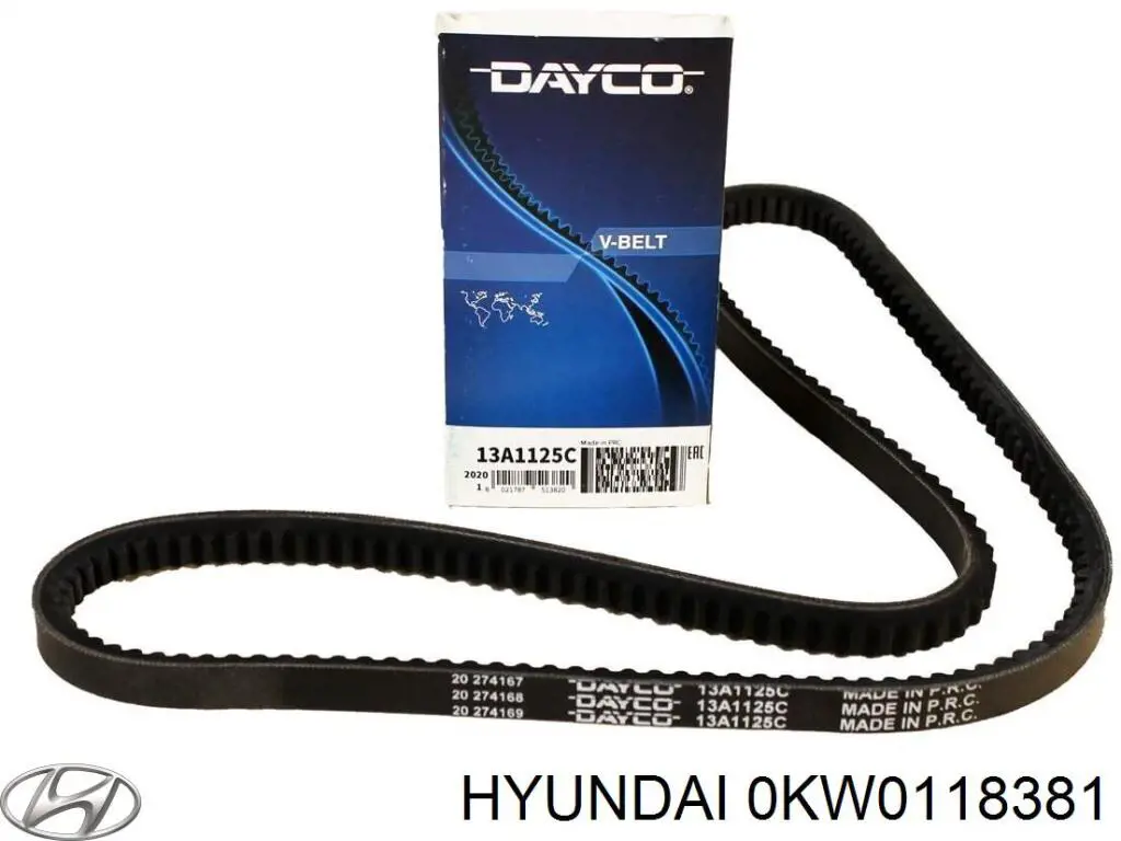 0KW0118381 Hyundai/Kia correa trapezoidal