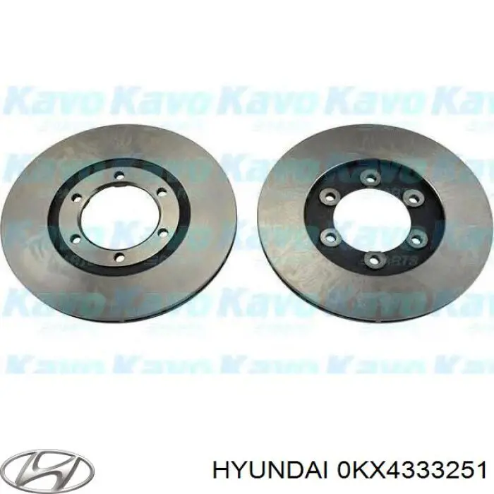 0KX4333251 Hyundai/Kia freno de disco delantero