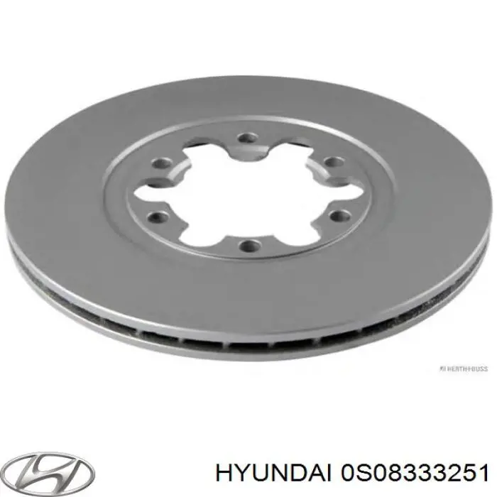 0S08333251 Hyundai/Kia freno de disco delantero