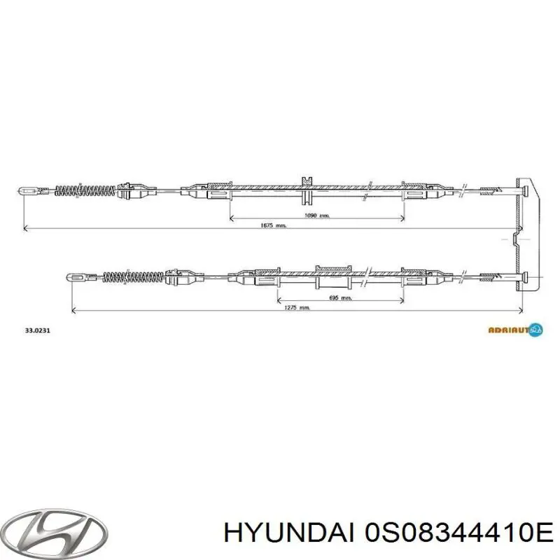  Cable de freno de mano trasero derecho/izquierdo para KIA Besta 