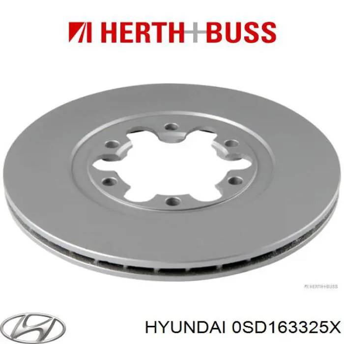 0SD163325X Hyundai/Kia freno de disco delantero