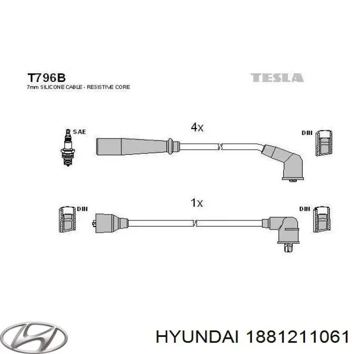 1881211061 Hyundai/Kia bujía de encendido