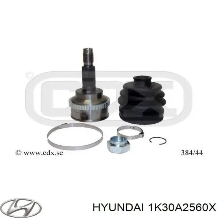 1K30A2560X Hyundai/Kia árbol de transmisión delantero izquierdo