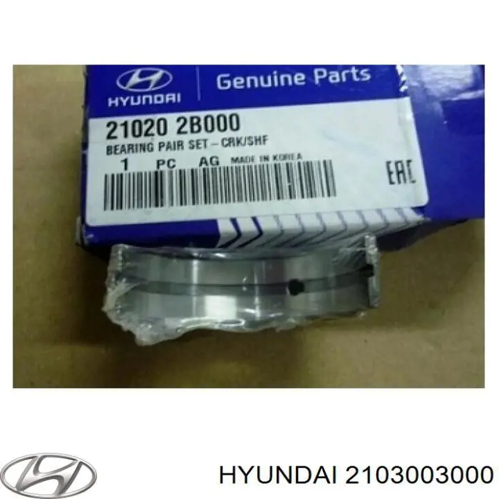 2103003000 Hyundai/Kia juego de discos distanciador, cigüeñal, std.