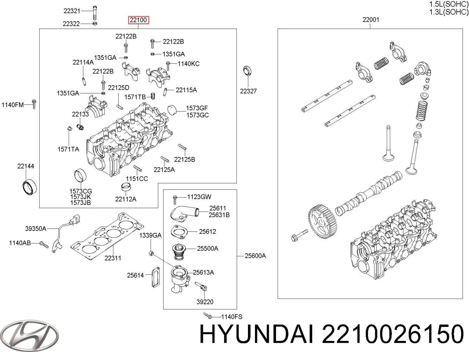 2210026100 Chrysler culata