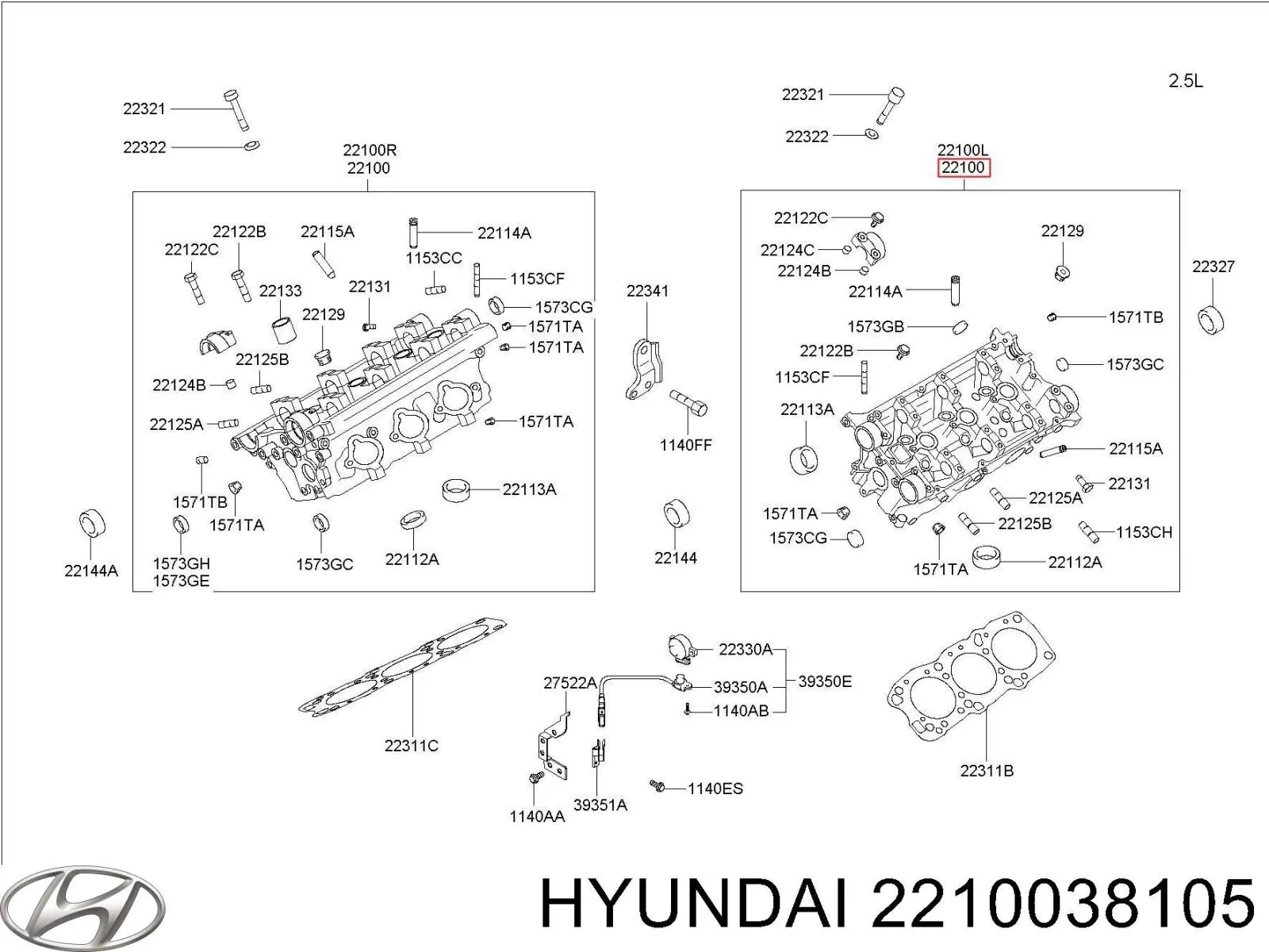 2210038105 Hyundai/Kia culata