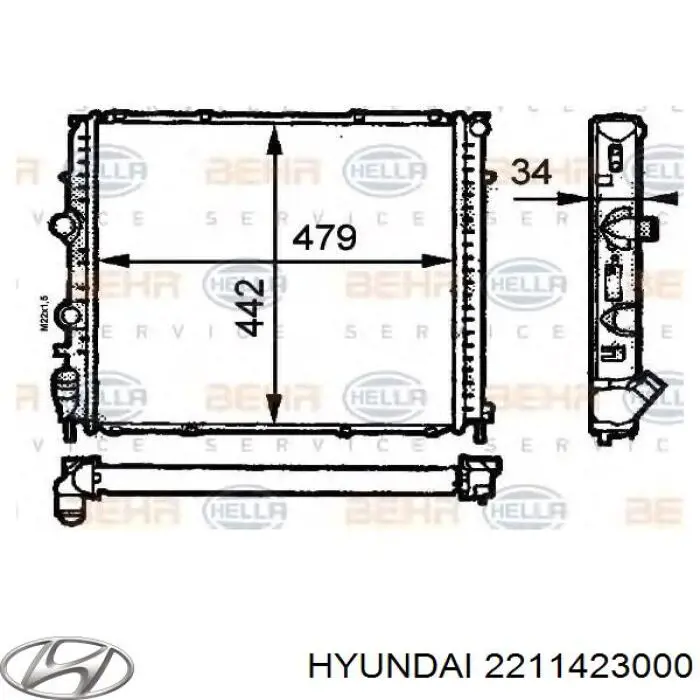 2211423000 Hyundai/Kia guía de válvula de admisión