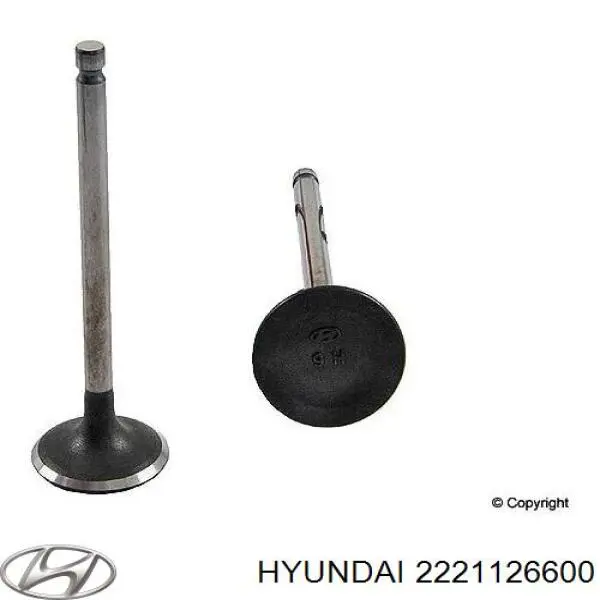 2221126600 Hyundai/Kia válvula de admisión