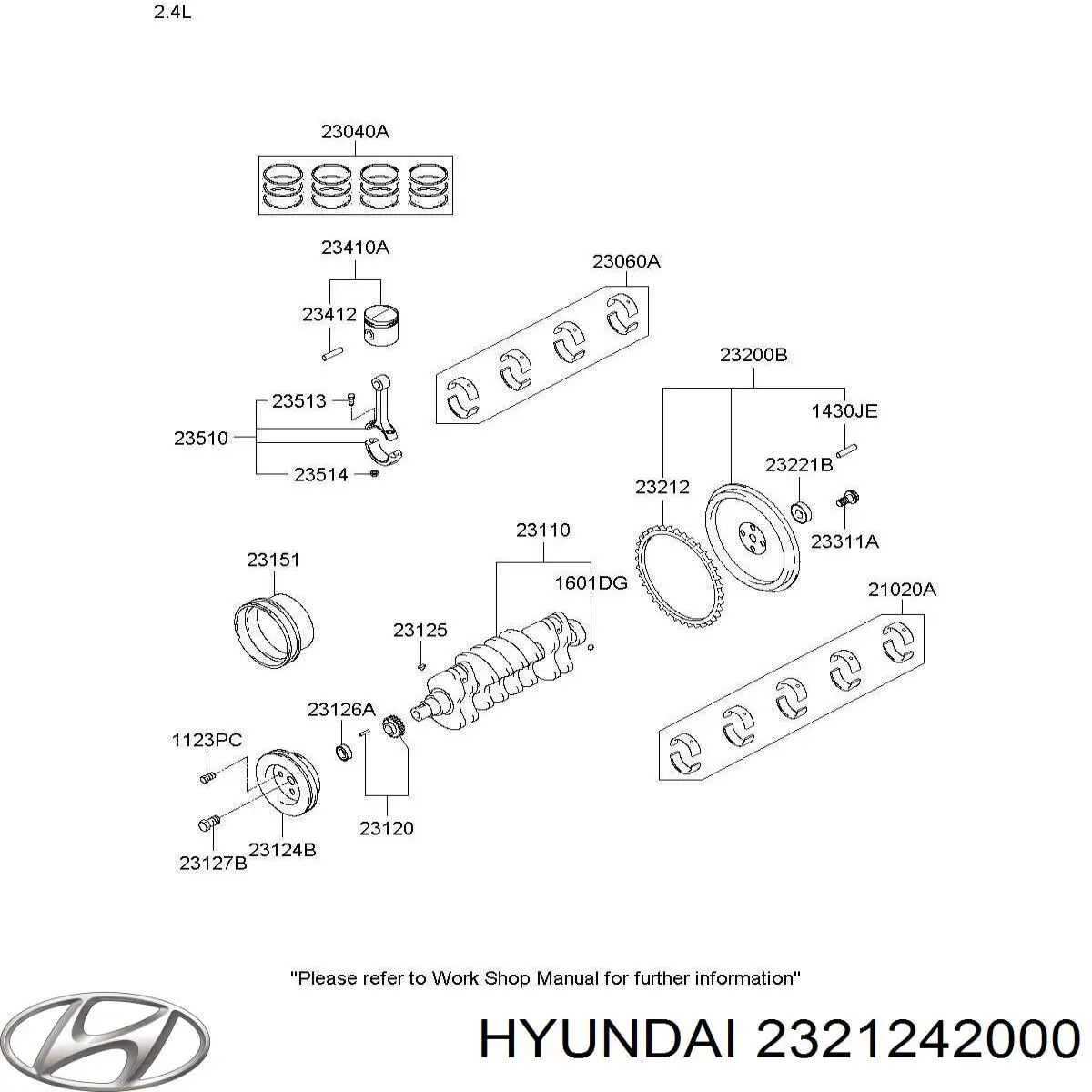  Corona dentada, Volante motor para Hyundai Terracan HP