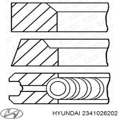  Pistón con bulón sin anillos, STD para Hyundai Coupe 2 