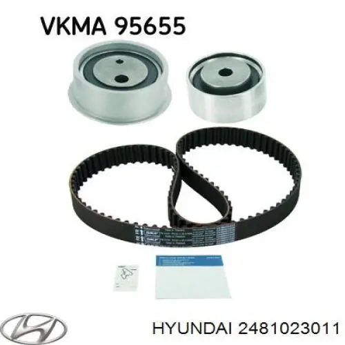 2481023011 Hyundai/Kia rodillo intermedio de correa dentada