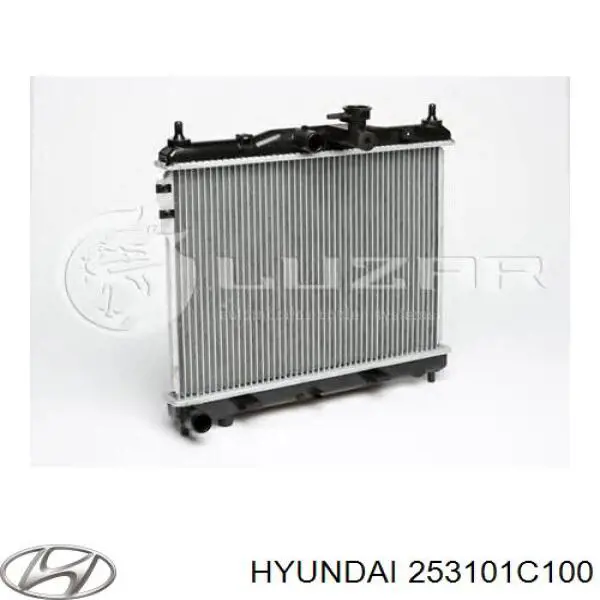 253101C100 Hyundai/Kia radiador refrigeración del motor