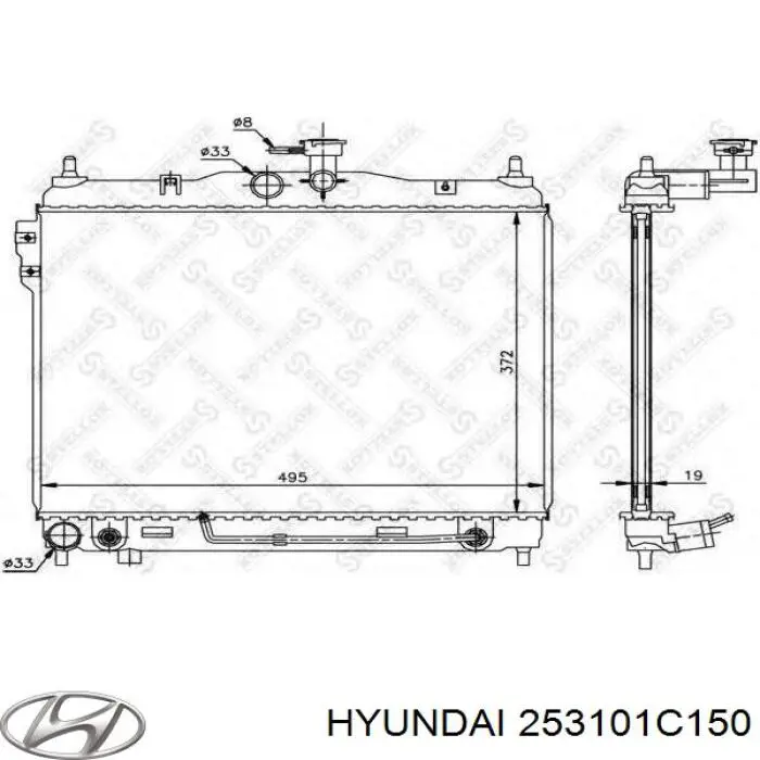 253101C150 Hyundai/Kia radiador refrigeración del motor