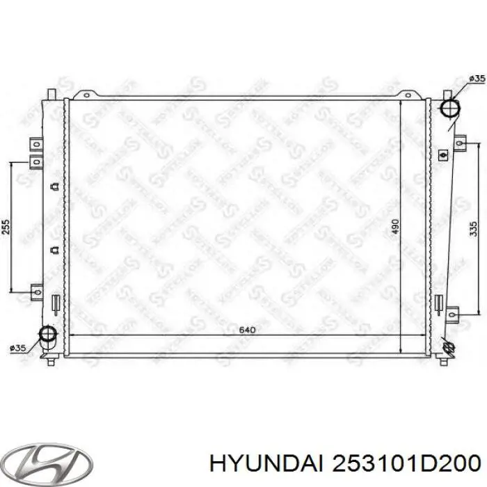 253101D200 Hyundai/Kia radiador refrigeración del motor