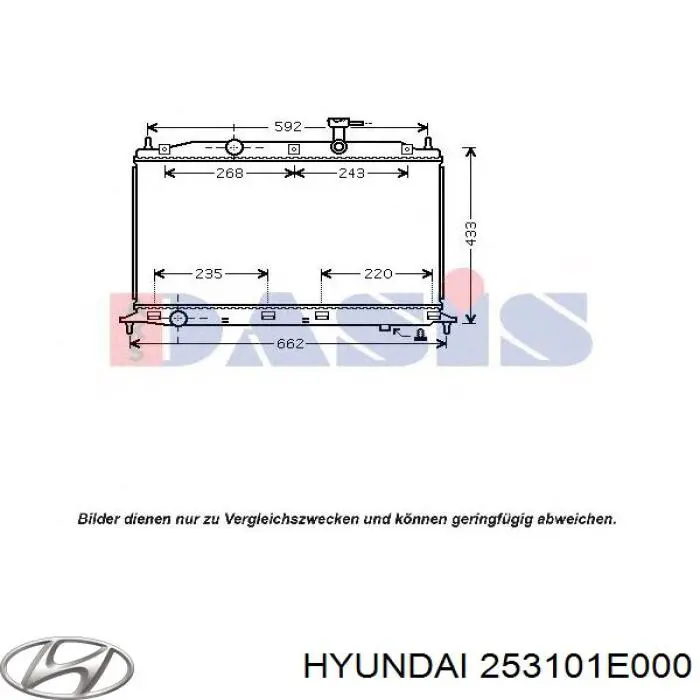 253101E000 Hyundai/Kia radiador refrigeración del motor