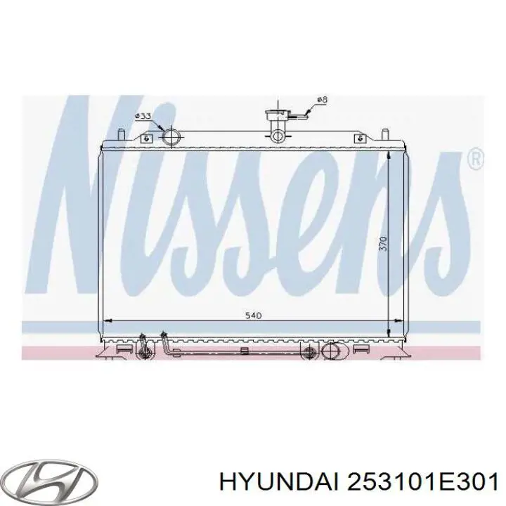 253101E301 Hyundai/Kia radiador refrigeración del motor