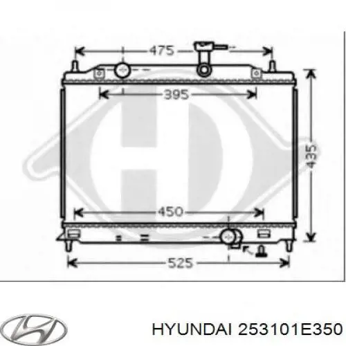 253101E350 Hyundai/Kia radiador refrigeración del motor