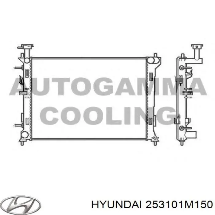 253101M150 Hyundai/Kia radiador refrigeración del motor