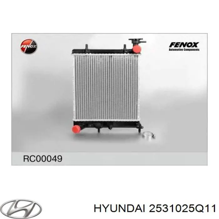 2531025Q11 Hyundai/Kia radiador refrigeración del motor