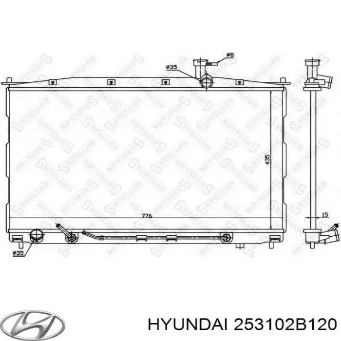 253102B120 Hyundai/Kia radiador refrigeración del motor