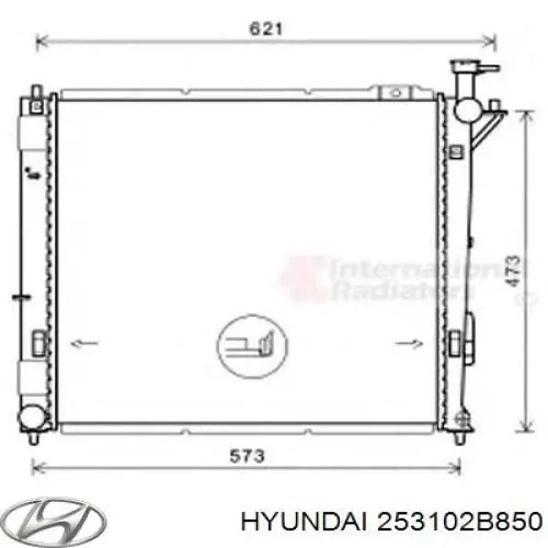 253102B850 Hyundai/Kia radiador refrigeración del motor