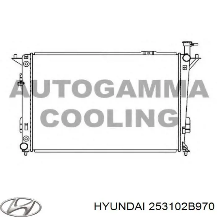 253102B970 Hyundai/Kia radiador refrigeración del motor