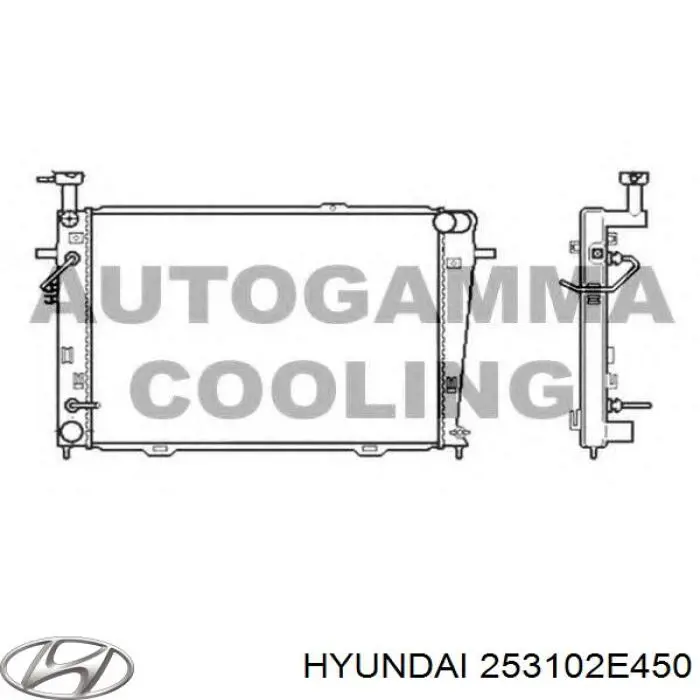 253102E450 Hyundai/Kia radiador refrigeración del motor