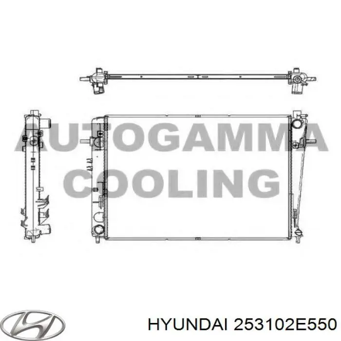 253102E550 Hyundai/Kia radiador refrigeración del motor