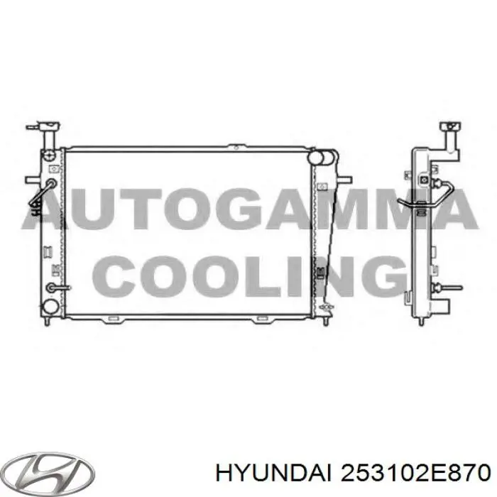 253102E870 Hyundai/Kia radiador refrigeración del motor