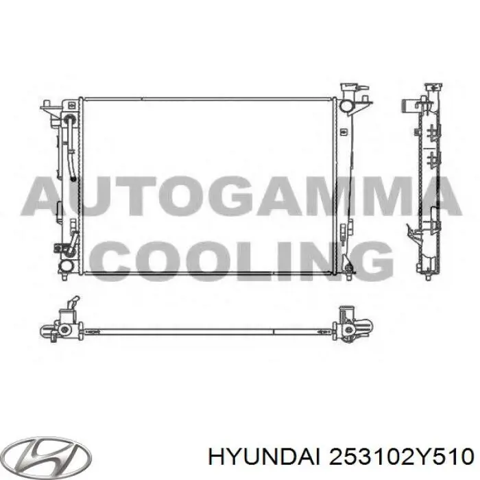 253102Y510 Hyundai/Kia radiador refrigeración del motor