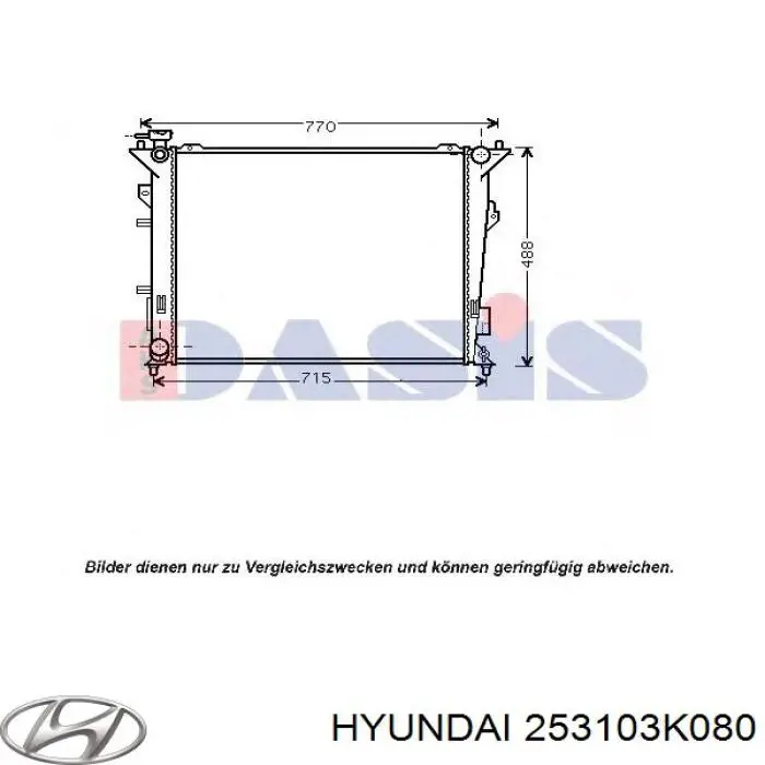 253103K080 Hyundai/Kia radiador refrigeración del motor