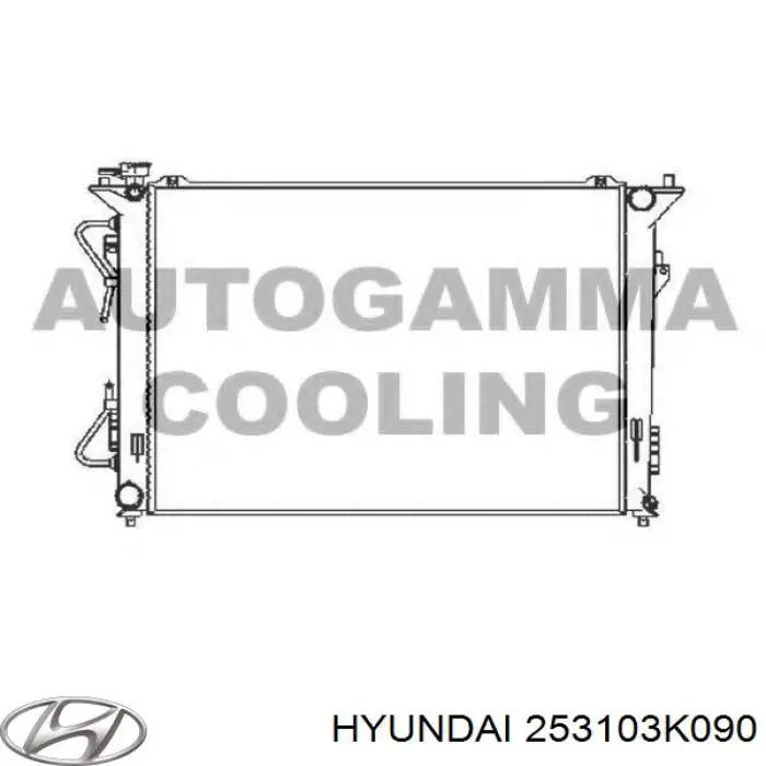 253103K090 Hyundai/Kia radiador refrigeración del motor