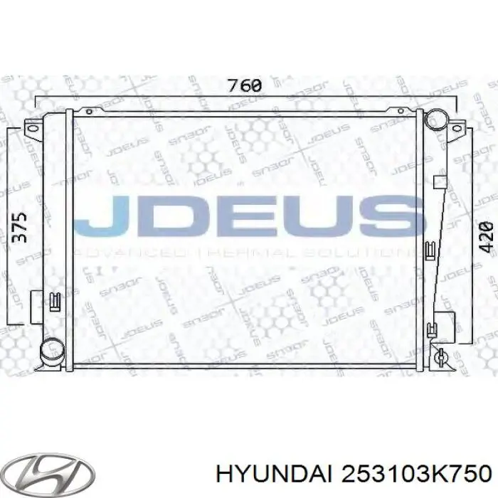 253103K750 Hyundai/Kia radiador refrigeración del motor