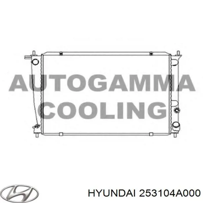 25310-4A000 Hyundai/Kia radiador refrigeración del motor