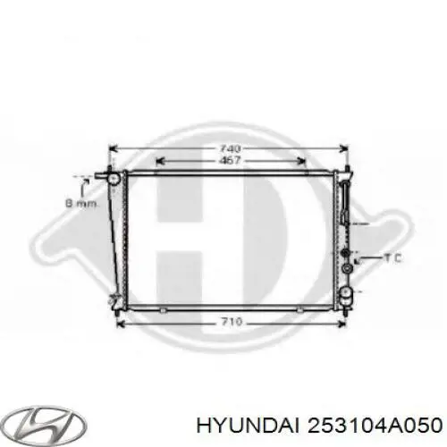 253104A050 Hyundai/Kia radiador refrigeración del motor