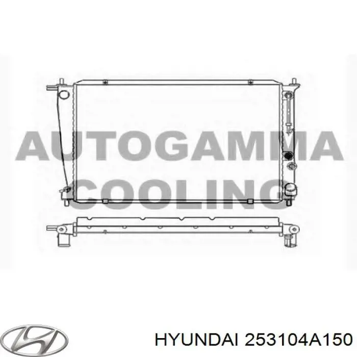 253104A150 Hyundai/Kia radiador refrigeración del motor