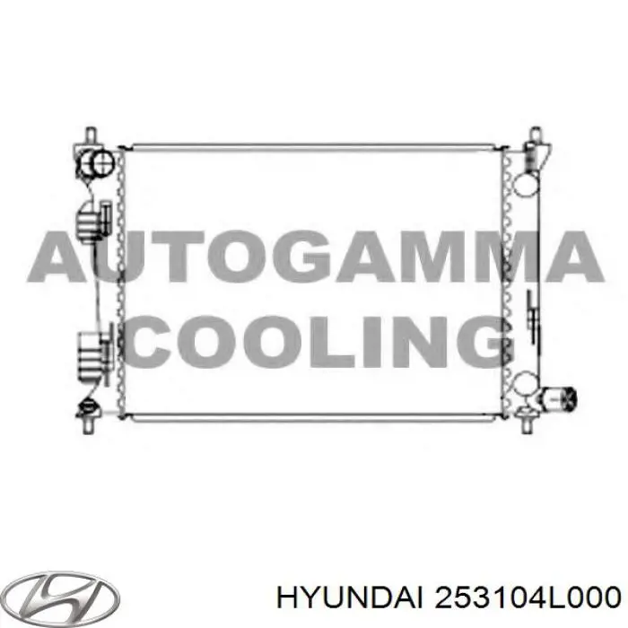 253104L000 Hyundai/Kia radiador refrigeración del motor