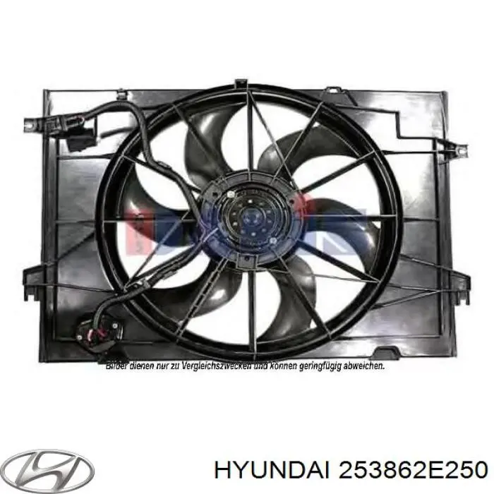  Ventilador (rodete +motor) refrigeración del motor con electromotor completo para Hyundai Tucson 1 