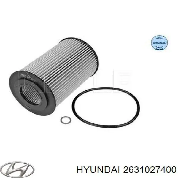 2631027400 Hyundai/Kia caja, filtro de aceite