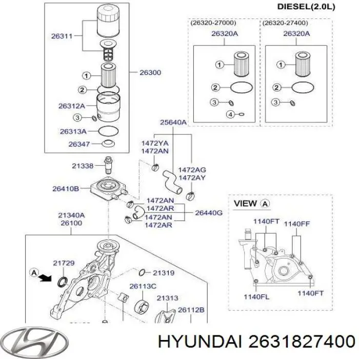  Junta, adaptador de filtro de aceite para Hyundai I30 FD